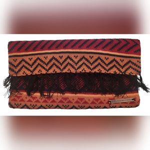 Handmade purse ethnic clutch bag. Signed by maker. Boho chic. Hippy